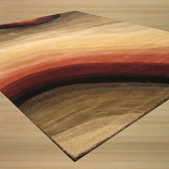 Marley Abstract Wave Rug - Picture 2 of 3